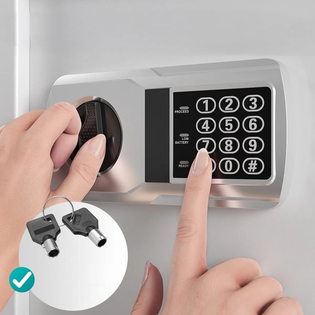 SECURITY elektromos bútorszéf, 35 x 40 x 40cm Deuba