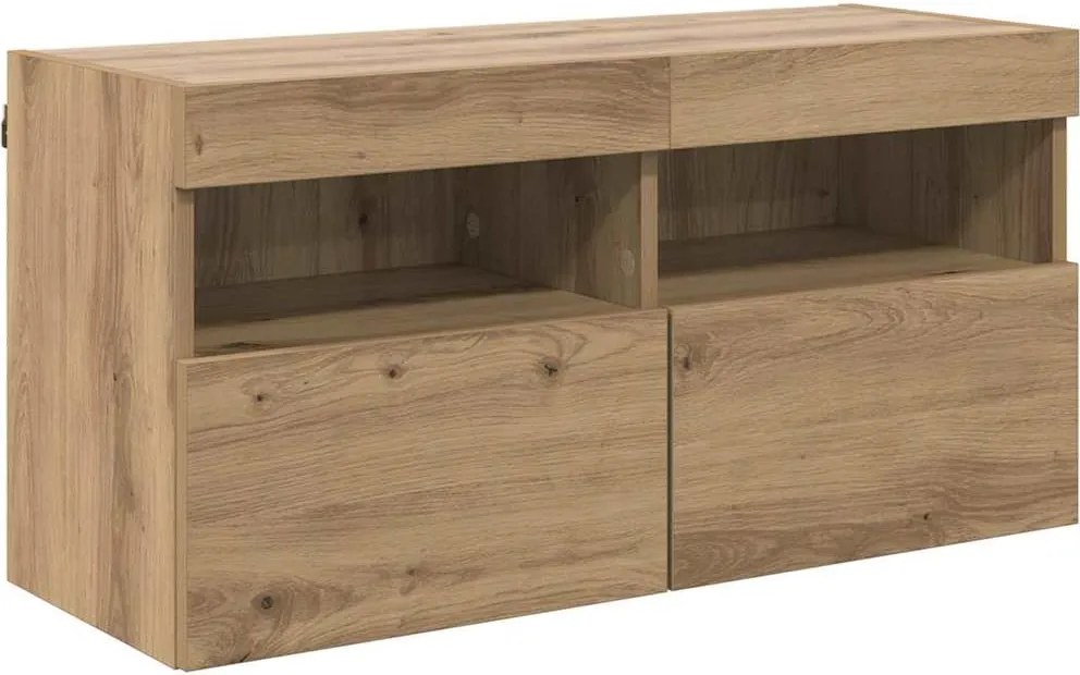 vidaXL TV Fali Szekrény Artisan tölgy 80 x 30 x 40 cm Faanyag