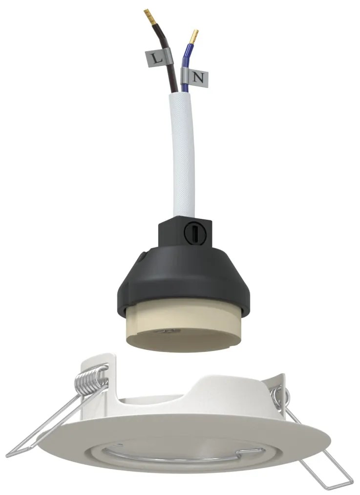 Beépített Spotlámpák 24 db Kerek GU10 Fehér Ø90 mm Acél