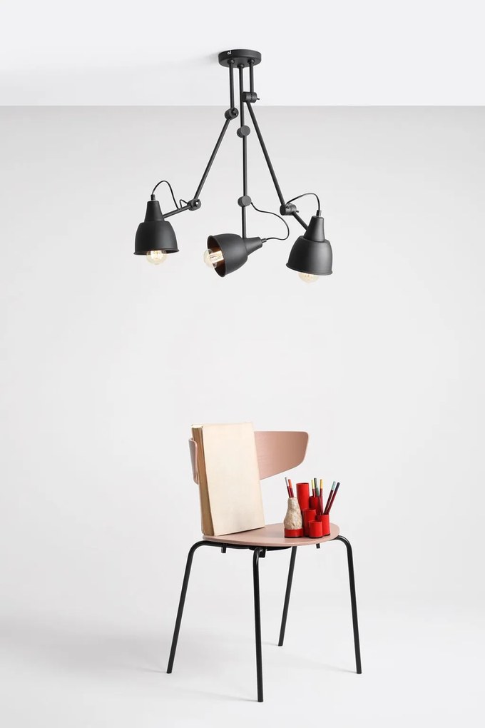 ALDEX 842PL_E AIDA Loft Mennyezeti Lámpa Fekete E27 IP20