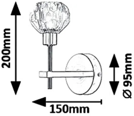 Rabalux 5394 - Fali lámpa KASSIA 1xG9/5W/230V