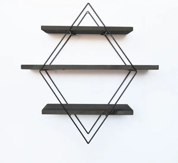 Fali polc 60x60 cm lucfenyő