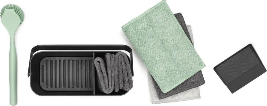 Sötétszürke újrahasznosított műanyag mosogató szett SinkSide – Brabantia