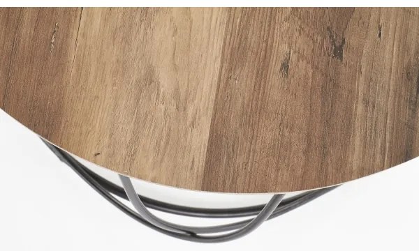 Kávésasztal NUBIRA 41x60 cm fekete/barna