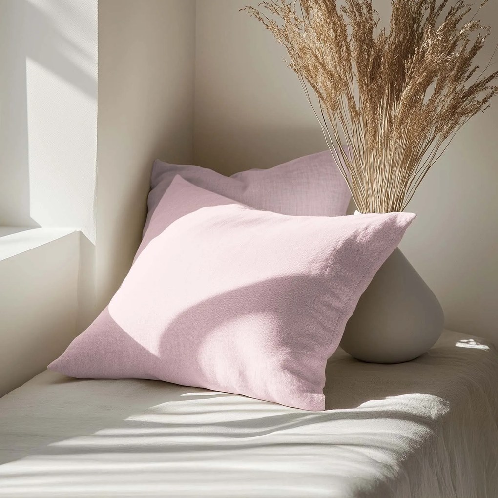 Goldea lenvászon keverék párnahuzat - púderrózsaszín 50 x 60 cm