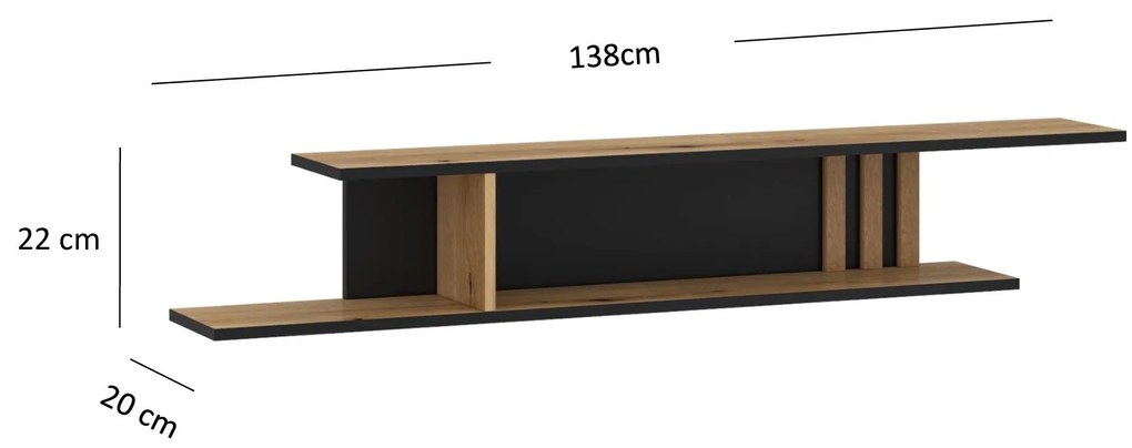 Fali polc Hemos (evoke tölgy) . 1116848