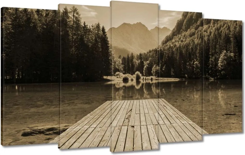 Festmények 100x60 Híd a hegyekben Hegyek