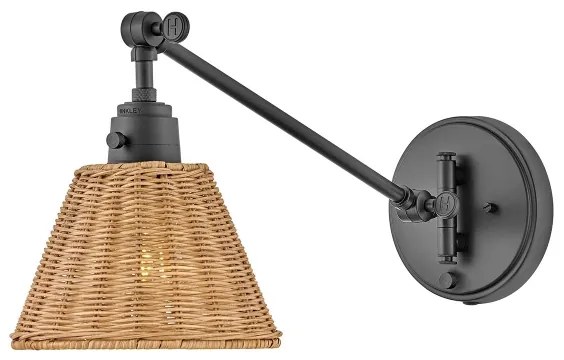 Hinkley HK-ARTI-1W-BK-NR-Fali spotlámpa ARTI 1xE27/60W/230V fekete/barna