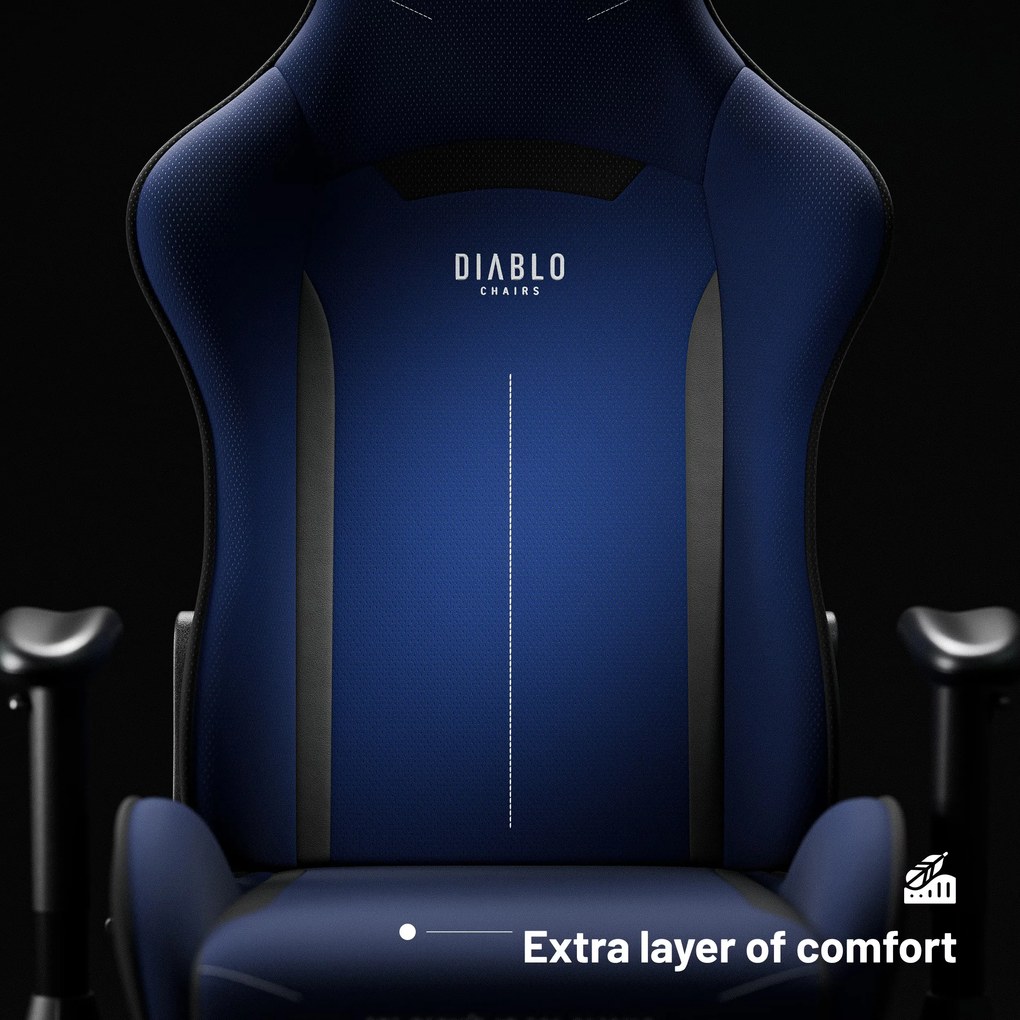 Gamer szék szövet Normal Size, sötétkék: Diablo X-Starter
