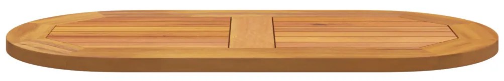 Asztallap 80x40x2,2 cm Ovális Tömör Fa Akác