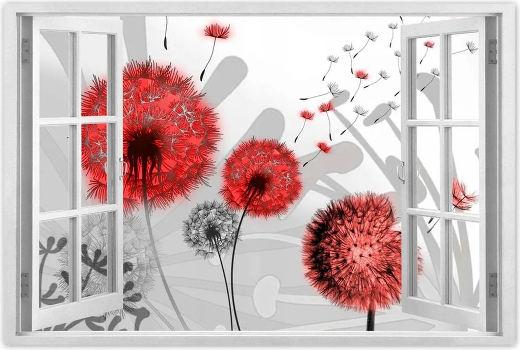 Poszterek 120x80 Piros pitypangok