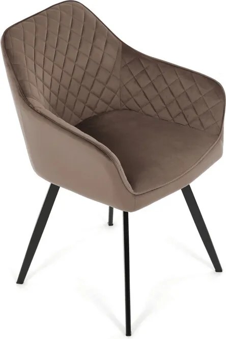 Étkezőszék barna bársony DCH-425 BR4