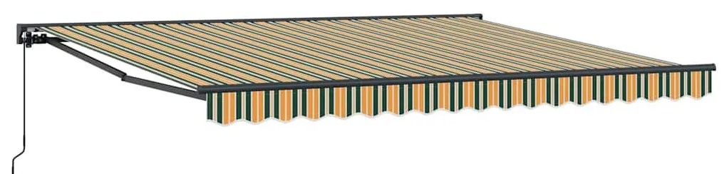 Behúzható napellenző Zöld és Sárga 400x300 cm szövet