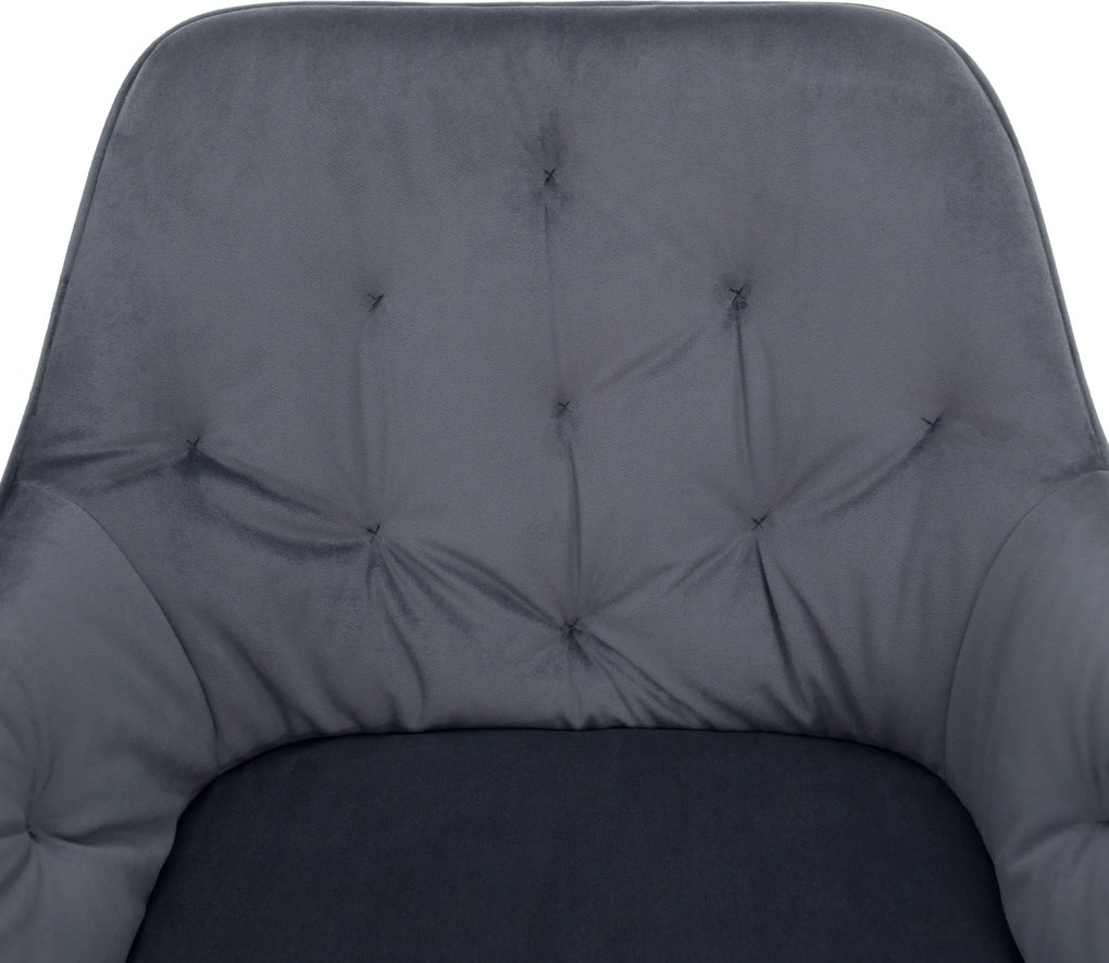 Design fotel, szürke Velvet szövet, VERIO