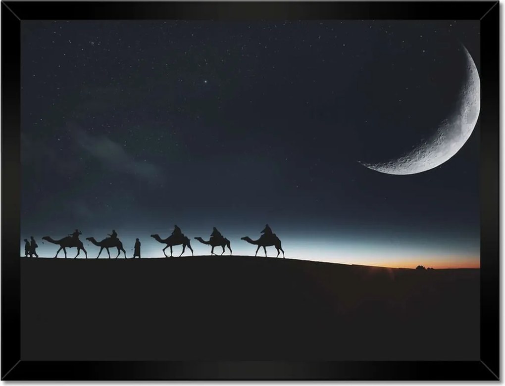 Poszterek keretben 40x30 Karaván tolózár éjszaka
