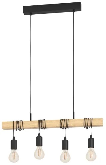 Eglo 32916 - Csillár zsinóron TOWNSHEND 4xE27/60W/230V