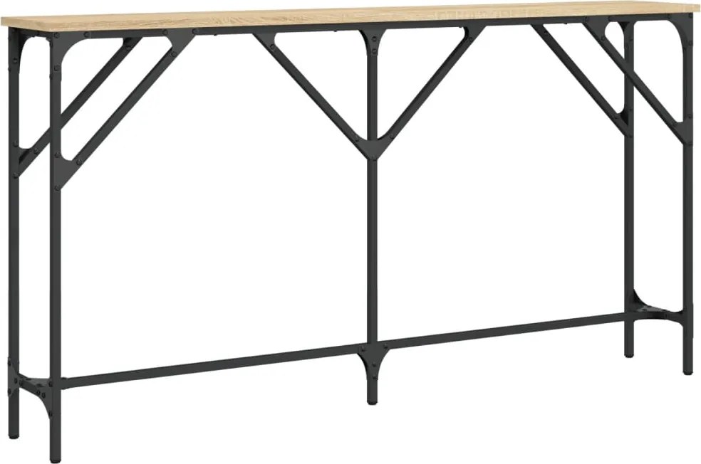 vidaXL sonoma tölgy színű szerelt fa tálalóasztal 140 x 23 x 75 cm