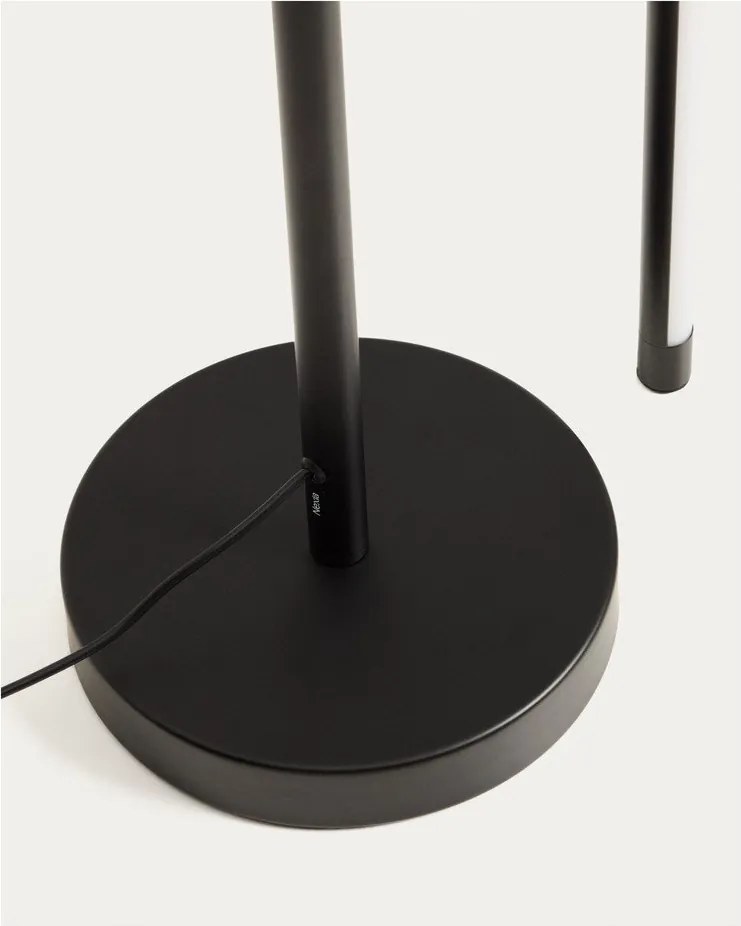 Fekete LED állólámpa (magasság 120 cm) Bow – Kave Home