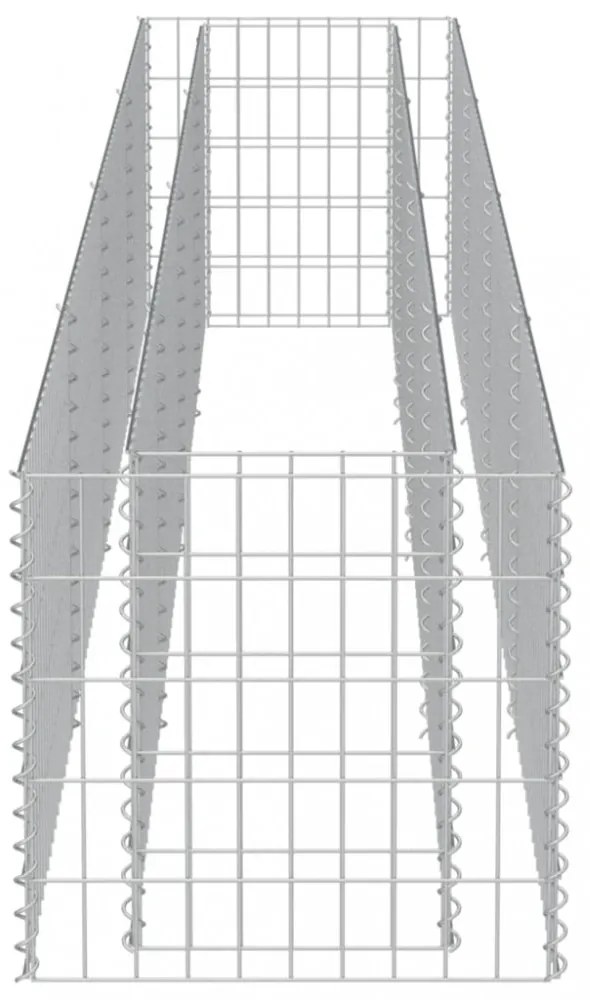 horganyzott acél gabion magaságyás 360 x 50 x 50 cm