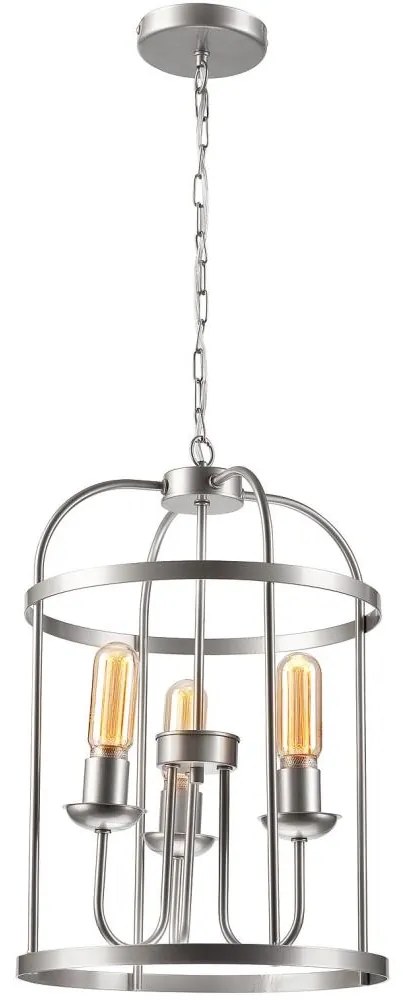 Csillár láncon CONSTANTINE 3xE27/60W/230V króm