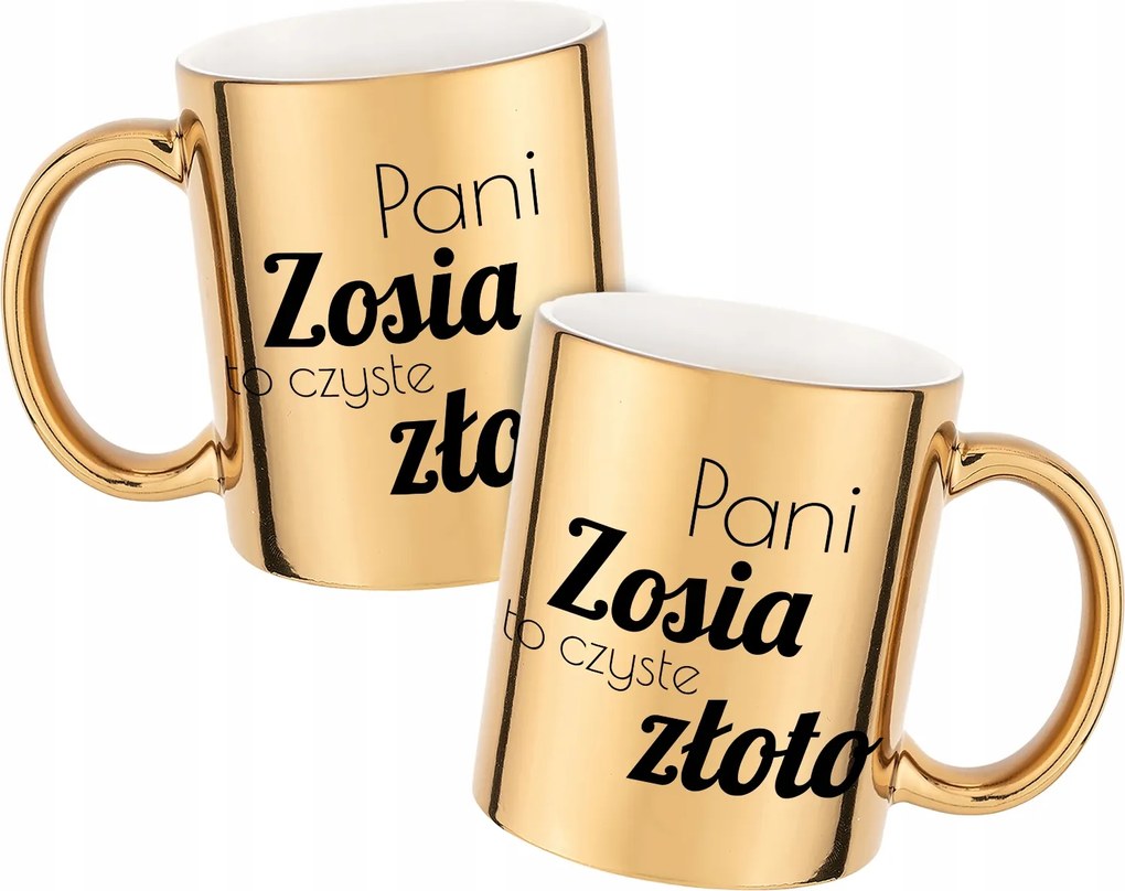 Nyomtatott bögre Hölgy Név Tiszta Gonosz Arany Fém Varázsló