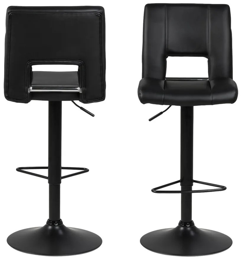 Sylvia fekete bárszék állítható magasággal - Actona