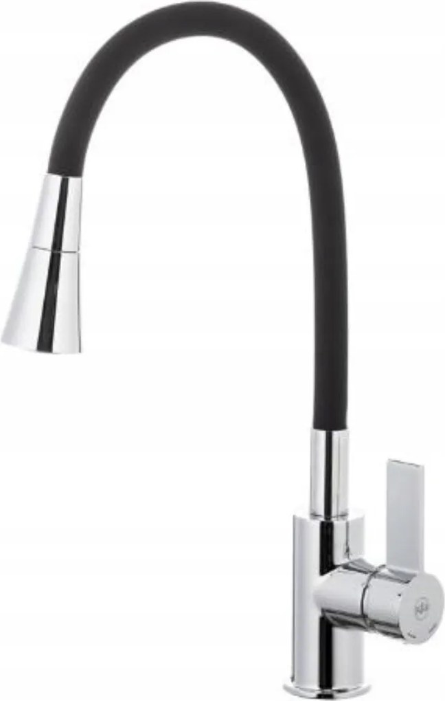 Kfa Álló Konyhai Csaptelep Flexibilis Rumba Duo Kifolyócsővel, Króm/fekete