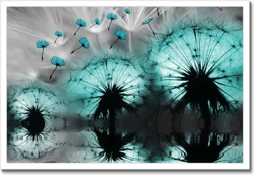 Poszterek keretben 60x40 Kék pitypangok