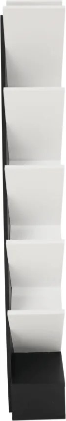 könyvespolc, fehér/fekete, VEVEY