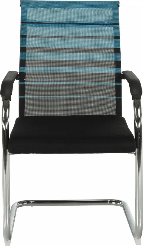 Tárgyalószék, kék/fekete, szövet, ESIN