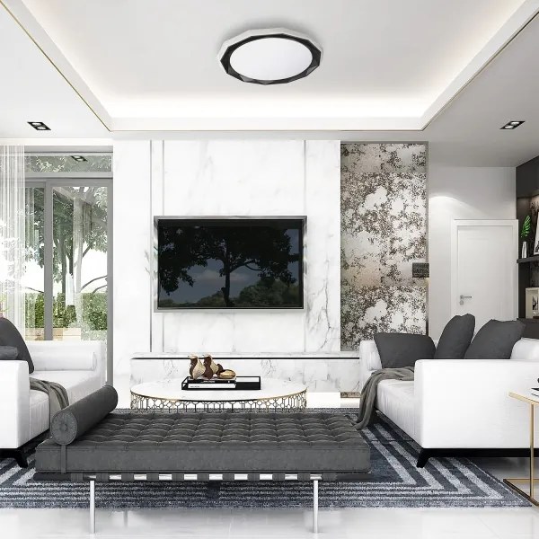 OSCAR LED 45W állítható mennyezeti lámpa 3000-6000K fekete + DO