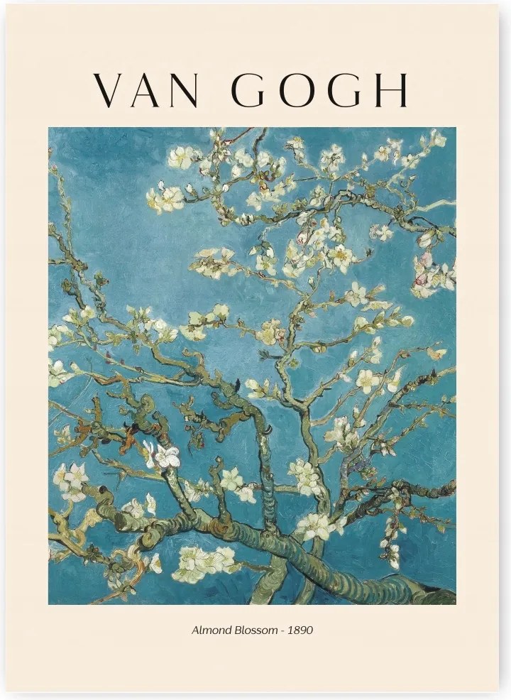 Van Gogh Virágzó Mandula. Poszter 40x50 cm #333