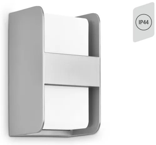 Telefunken 321004TF - Kültéri fali lámpa 1xE27/12W/230V IP44 ezüst