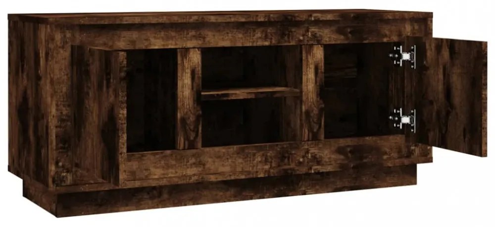 füstös tölgy színű szerelt fa TV-szekrény 102 x 35 x 45 cm
