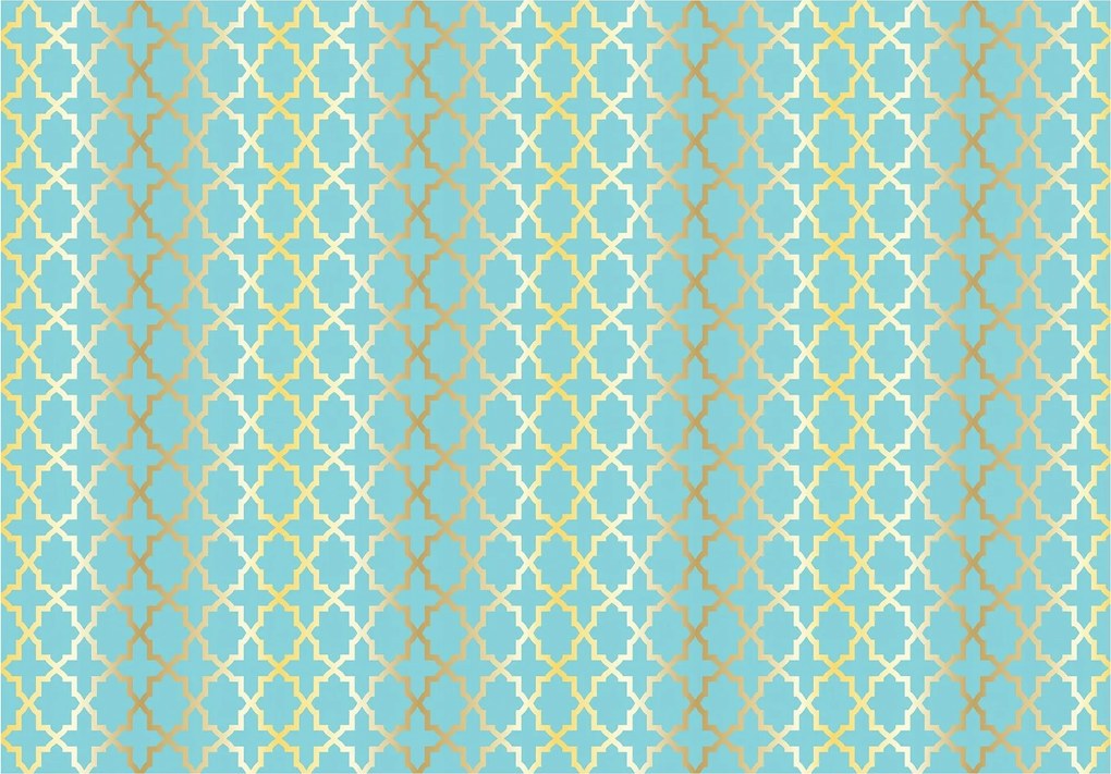 Fotótapéta Geometrikus luxus absztrakt türkiz arany 208x146 +ragasztó