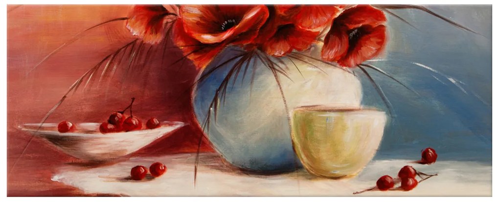 Gario Vászonkép Pipacs kompozíció Méret: 100 x 40 cm