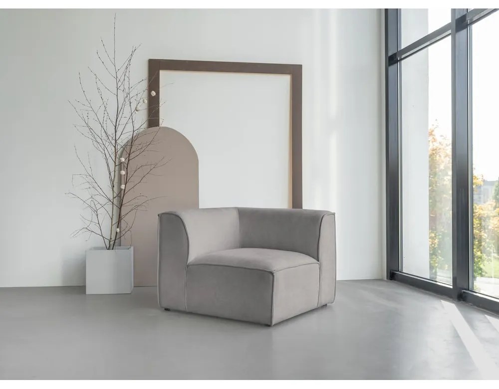 Világosszürke kanapé modul Flex Felix – Miuform