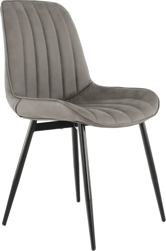 Szék, ekobőr világosszürke/fekete, HAZAL