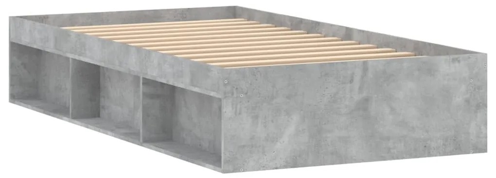 betonszürke ágykeret 100 x 200 cm
