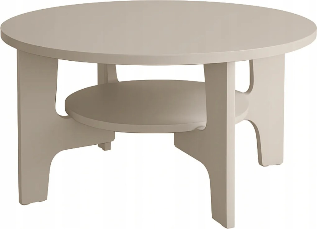 Dohányzóasztal Kerek Nappaliba 80cm Kasmír Modern Stílus Japandi Scandi