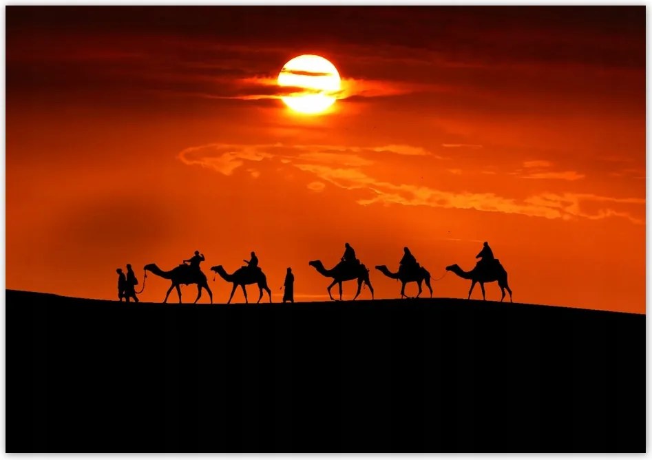 Fotótapéta flizelina 312x219 Karaván nyugat