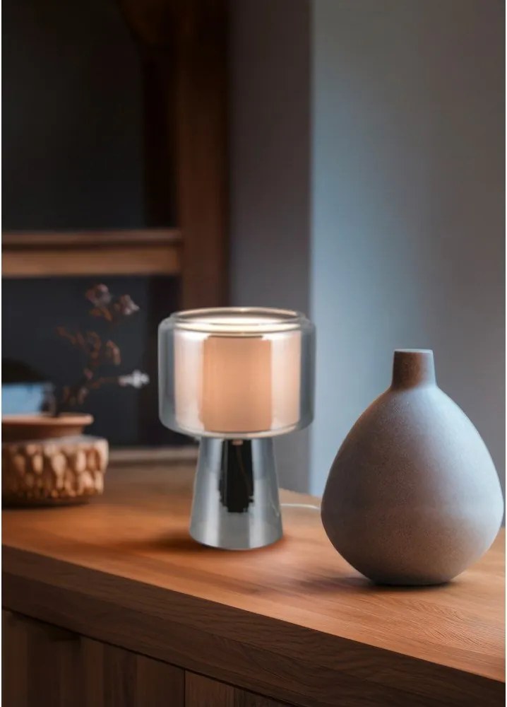 Szürke asztali lámpa (magasság 29 cm) Rocka – Trio