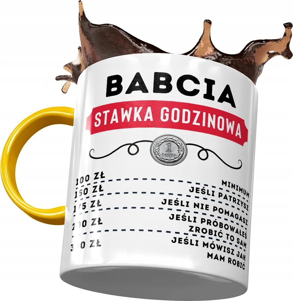 Sárga Bögre Nagymama Napjára Nyomtatott Fotóval