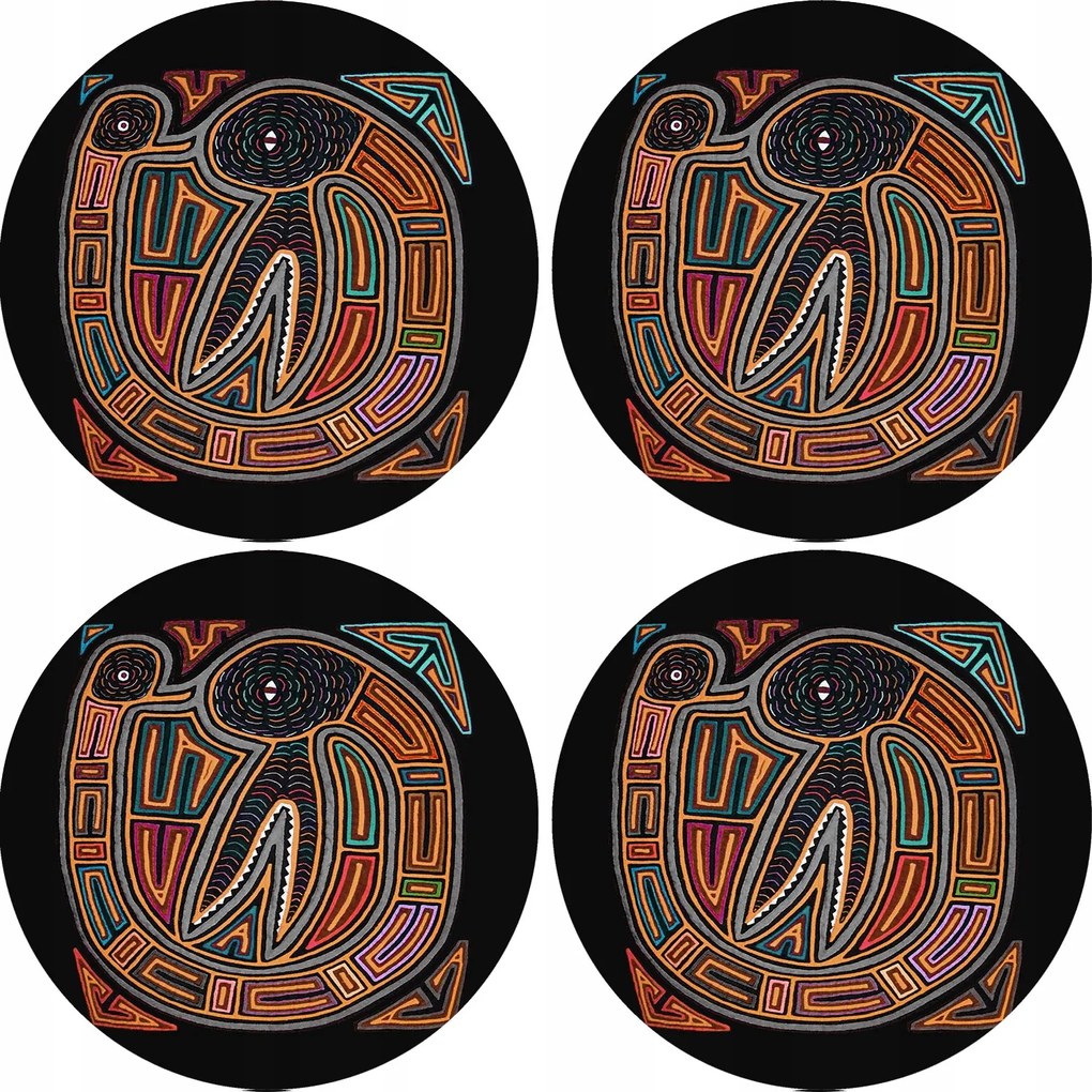 4 db-os filc alátét szett asztalra, padra 4D Kenya mintával