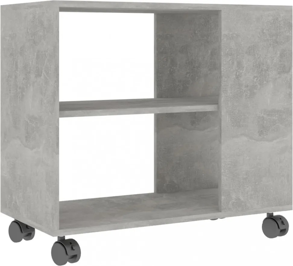 betonszürke szerelt fa kisasztal 70 x 35 x 55 cm