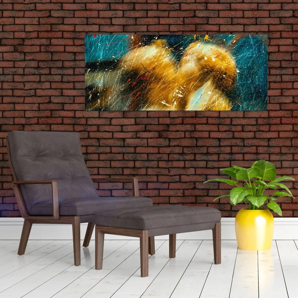 Kép - Csókolózó angyalok (120x50 cm)