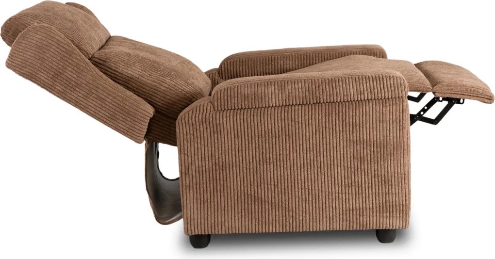 Fotel Rozkładany SPENCER Brązowy Sztruksowy