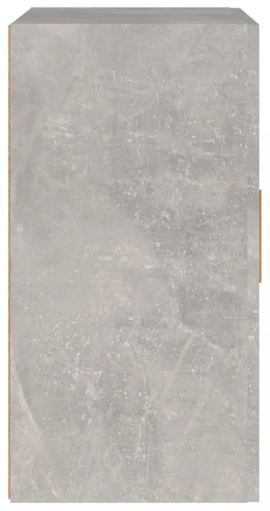 betonszürke szerelt fa faliszekrény 60 x 30 x 60 cm