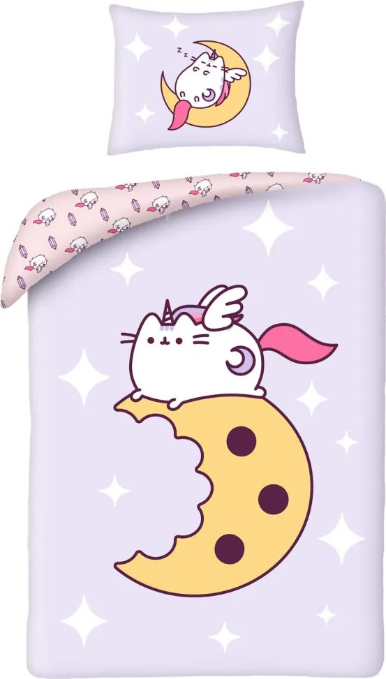 Pusheen Moon ágyneműhuzat 140×200cm, 70×90 cm microfibre