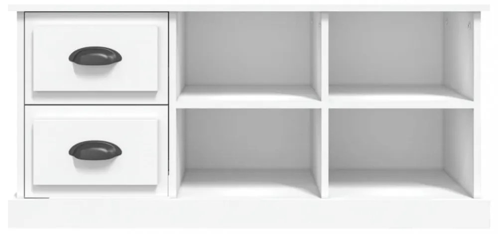 fehér szerelt fa TV-szekrény 102 x 35,5 x 47,5 cm